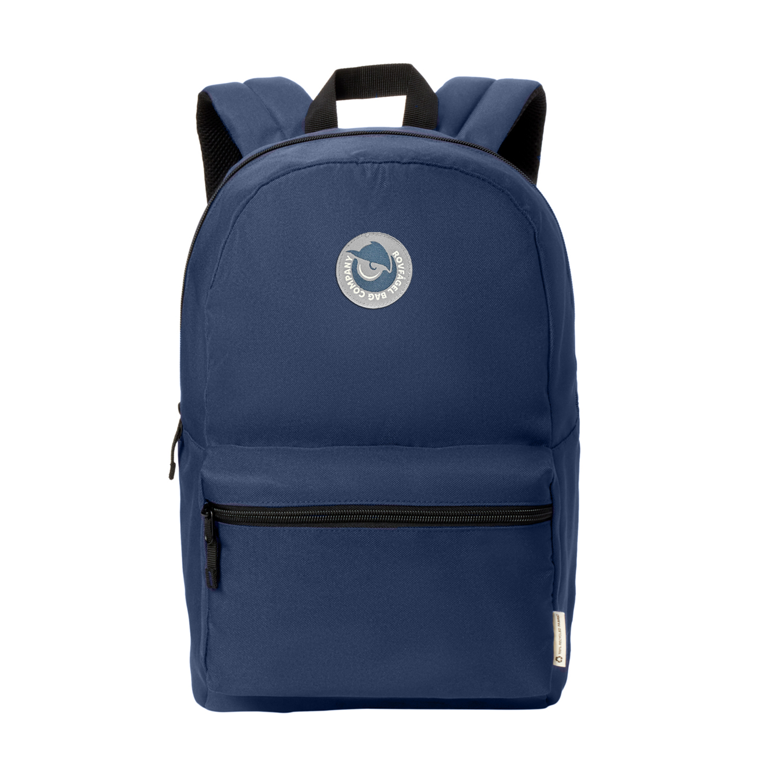 Carbon-Free Recycled Polyester Backpack w/ A Sewn Woven Patch