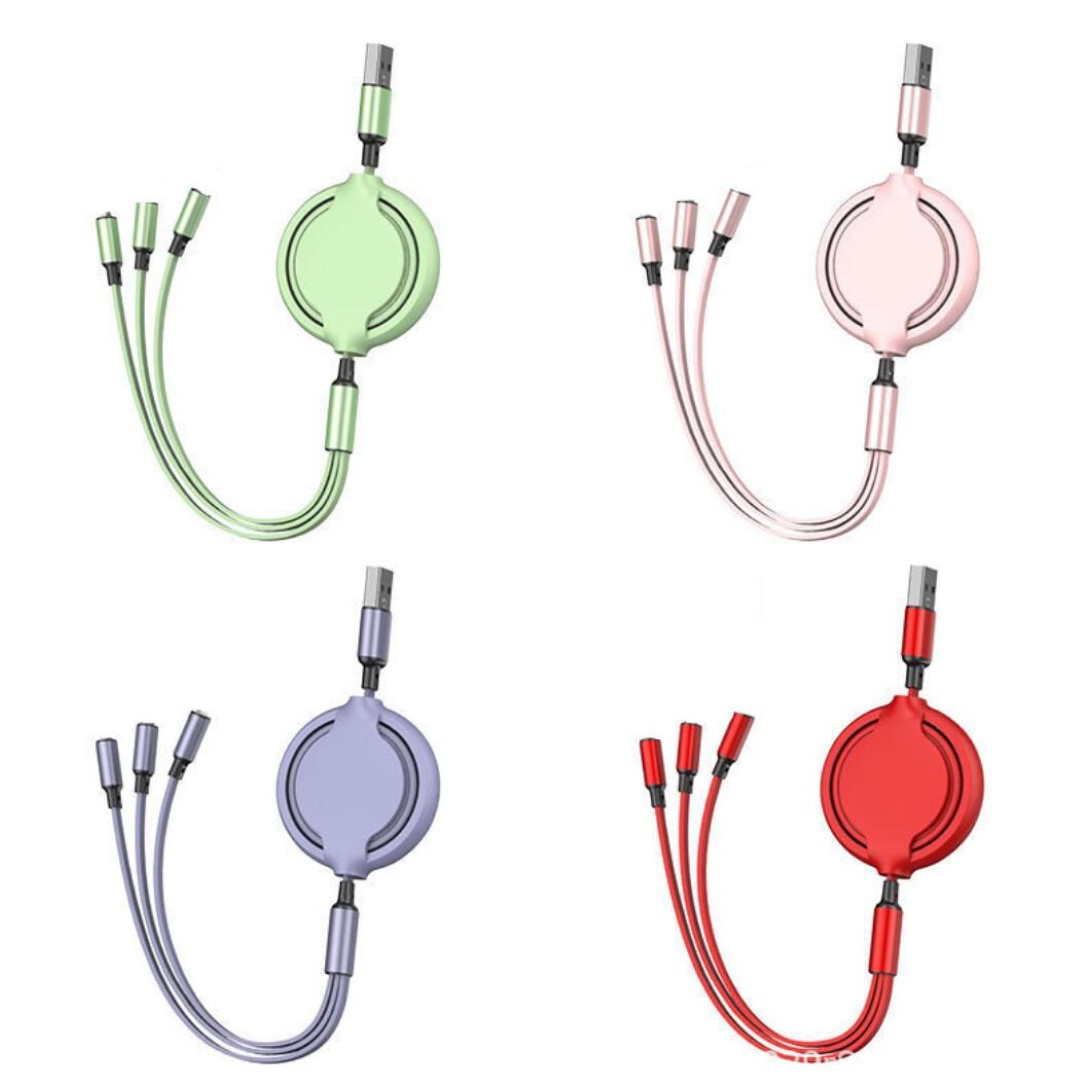3 in 1 Retractable Charging Cable Fast Charger 2