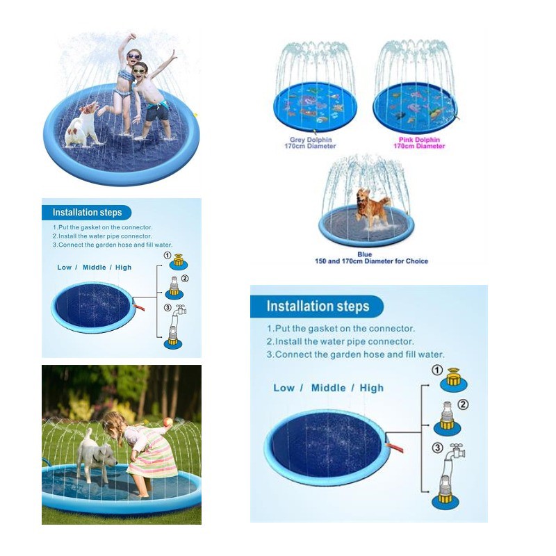 Children'S Splashing Toys Outdoor Water Spray Mat