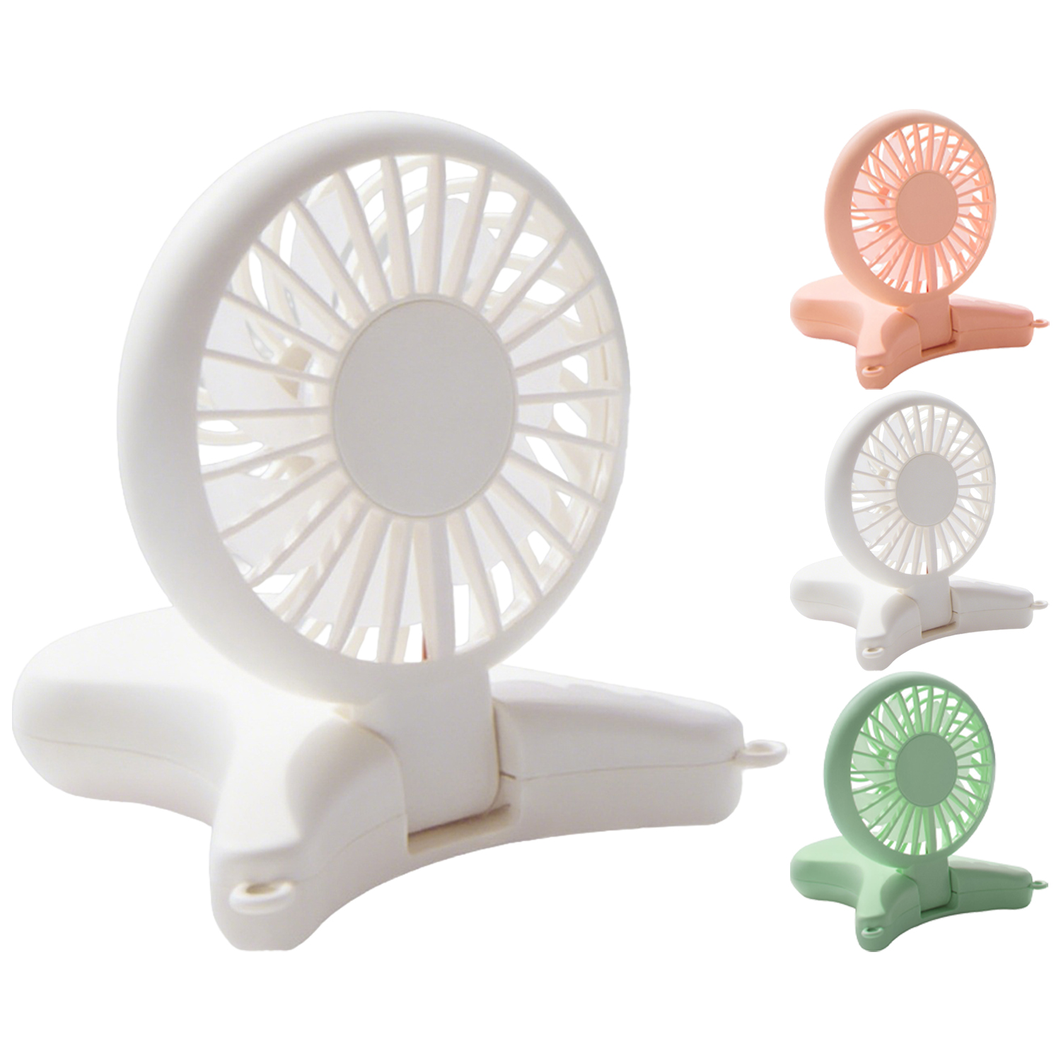 Adjustable USB Rechargeable Mini Neck Fan w/ Lanyard 5