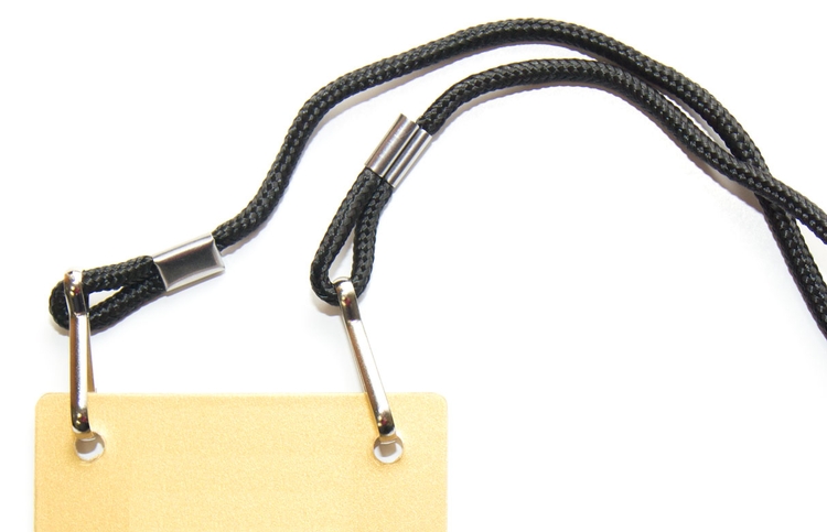 Badge Lanyard w/Double J-Hooks (Black)