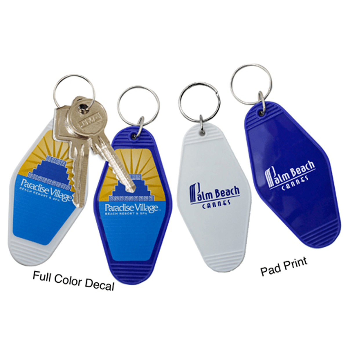 Full color imprint Hotel Keychain Logo with Key Ring 3