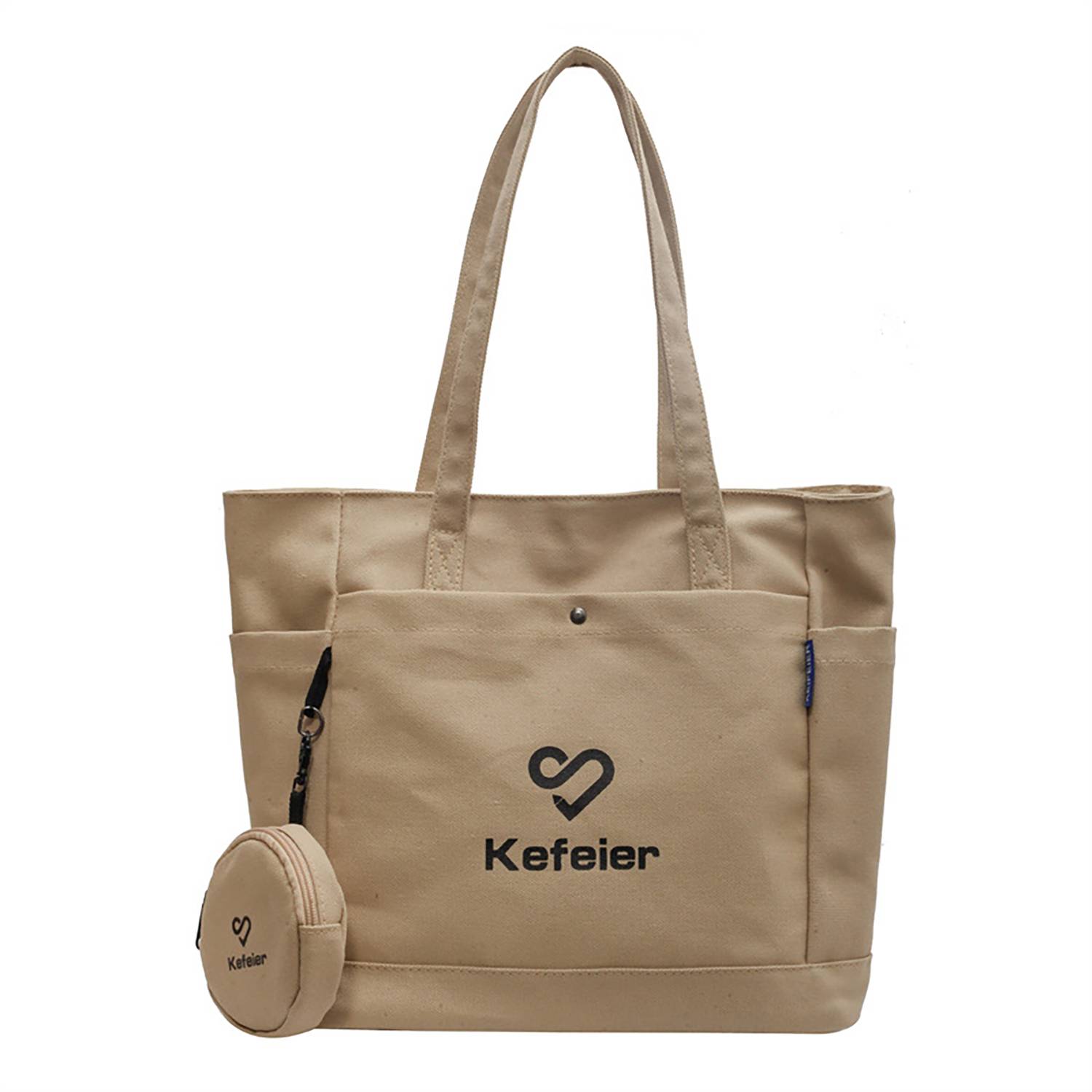 Spacious Canvas Commuter Bag w/ Coin Purse 2