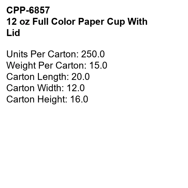 12 oz Full Color Paper Cup With Lid 4
