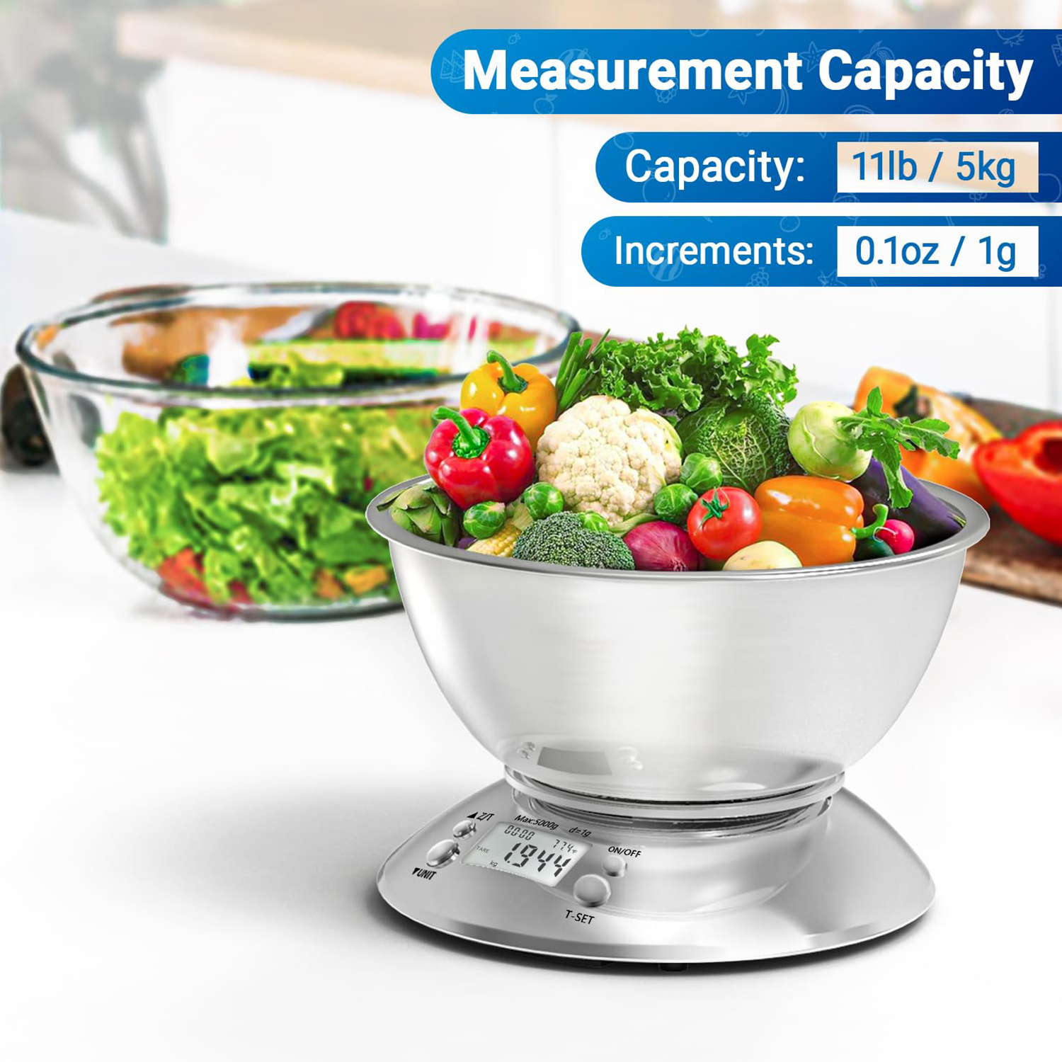 Food Kitchen Scale With Bowl 2