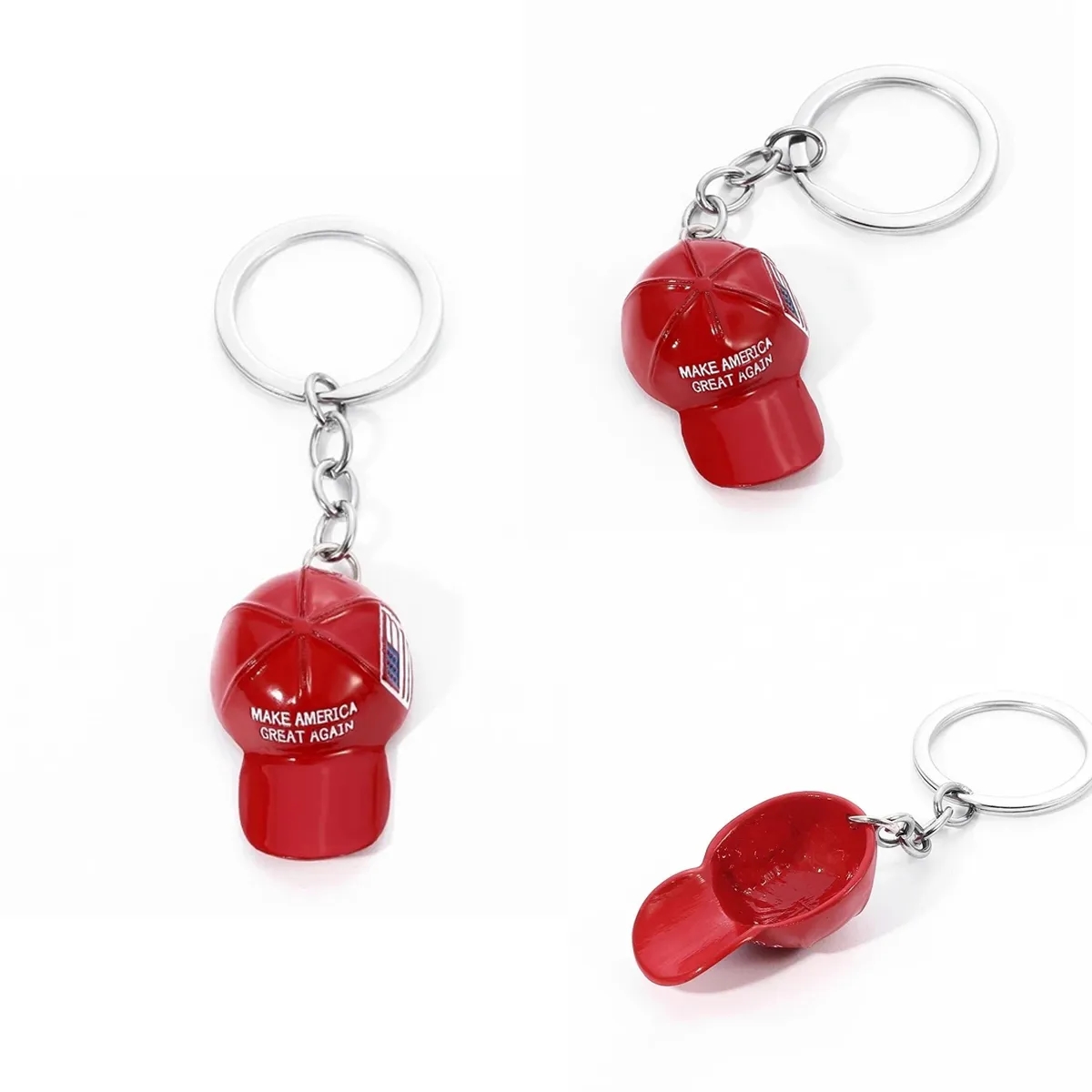 Mini Baseball Cap Keychain Plastic Hat Charm 3