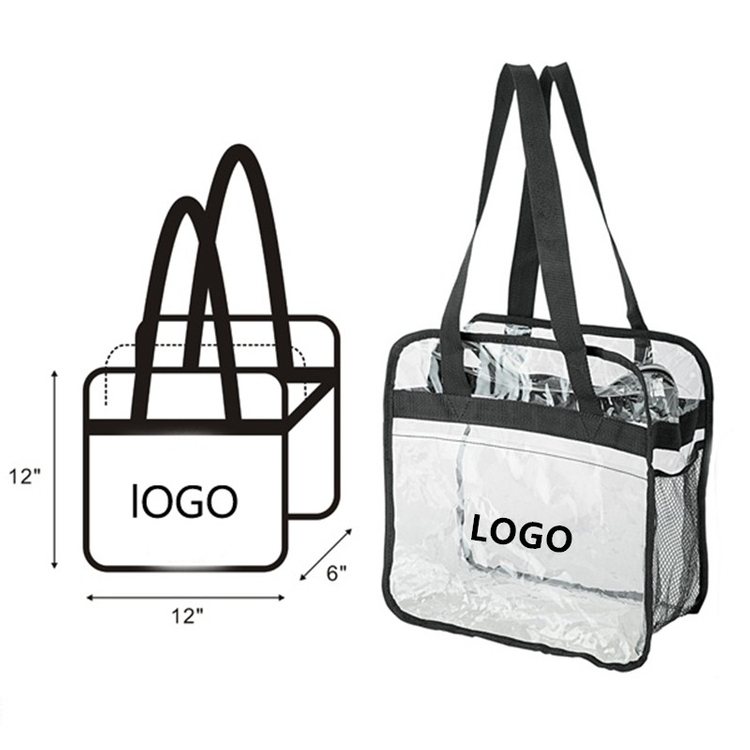Zippered PVC Clear Tote 1