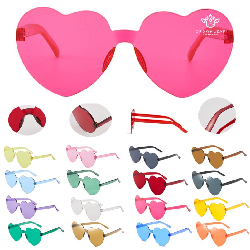 Customizable Heart Shape Tyewear Colored Sunglasses 2