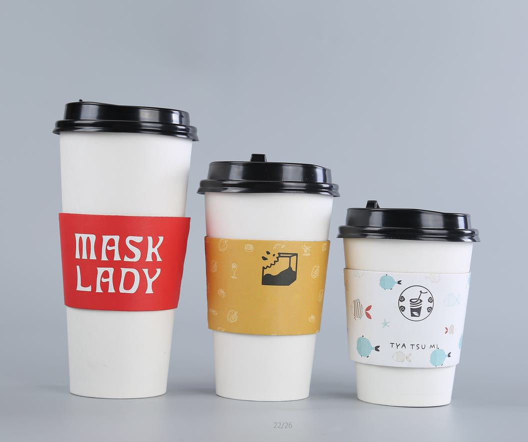 12 Oz Double Wall Coffee Cups Paper Cup With Lids 2