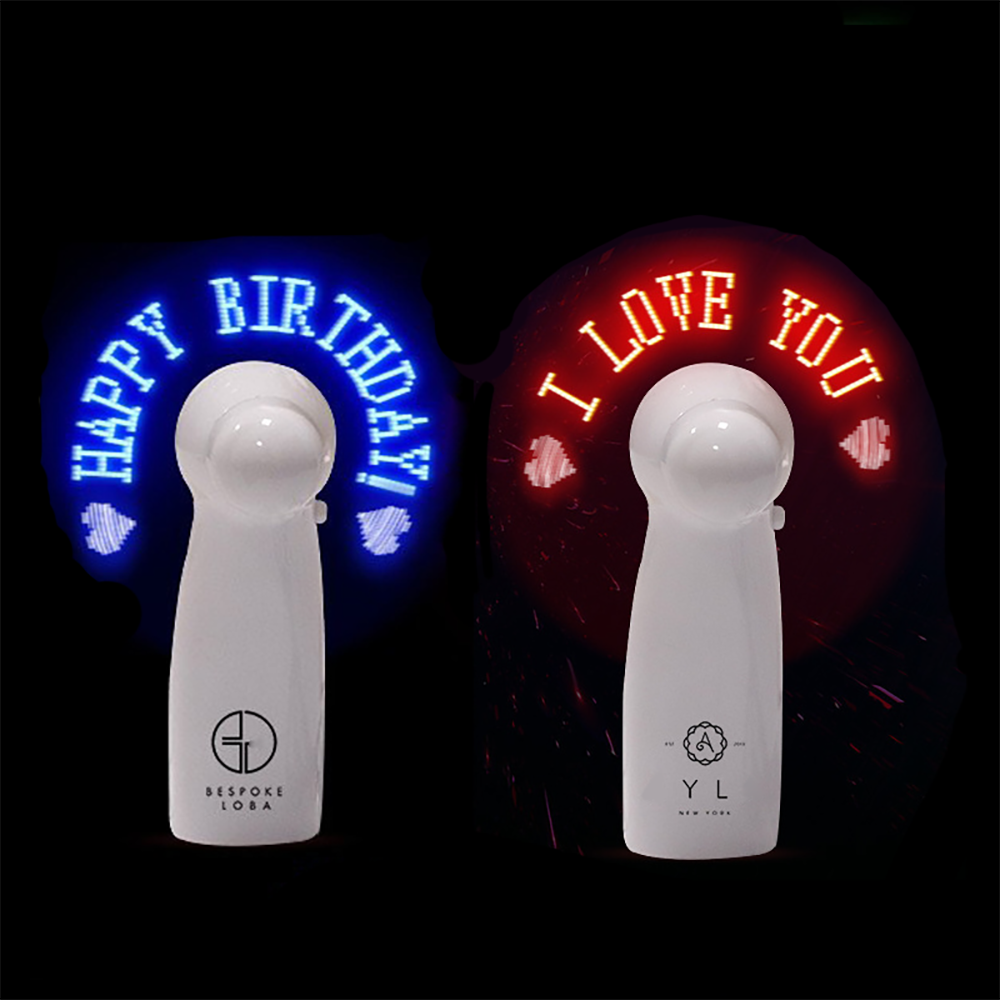 Message Editable Mini Flash LED Fan 1