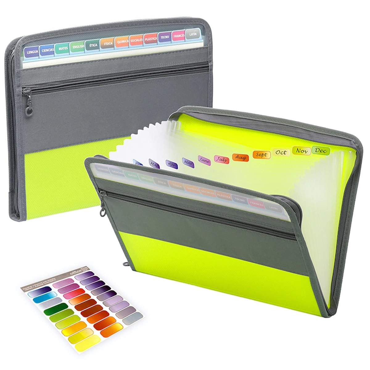 Expanding Accordion File Folder with Zipper Closure 4