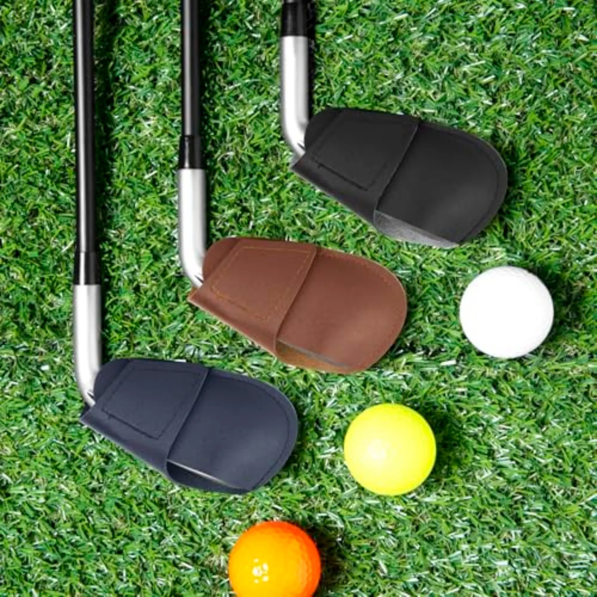Leather Golf Iron Head Covers Set 12