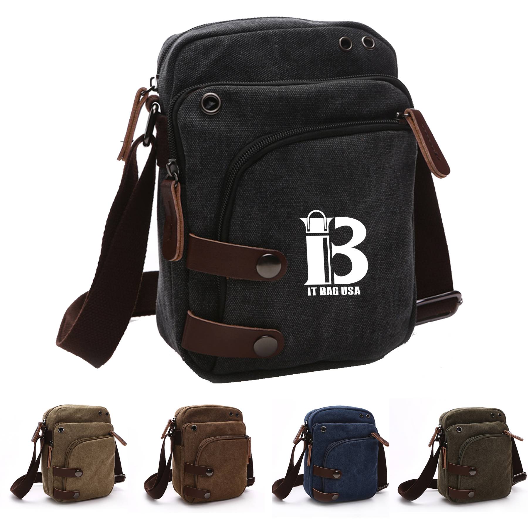 Canvas wearable Cross-body bag