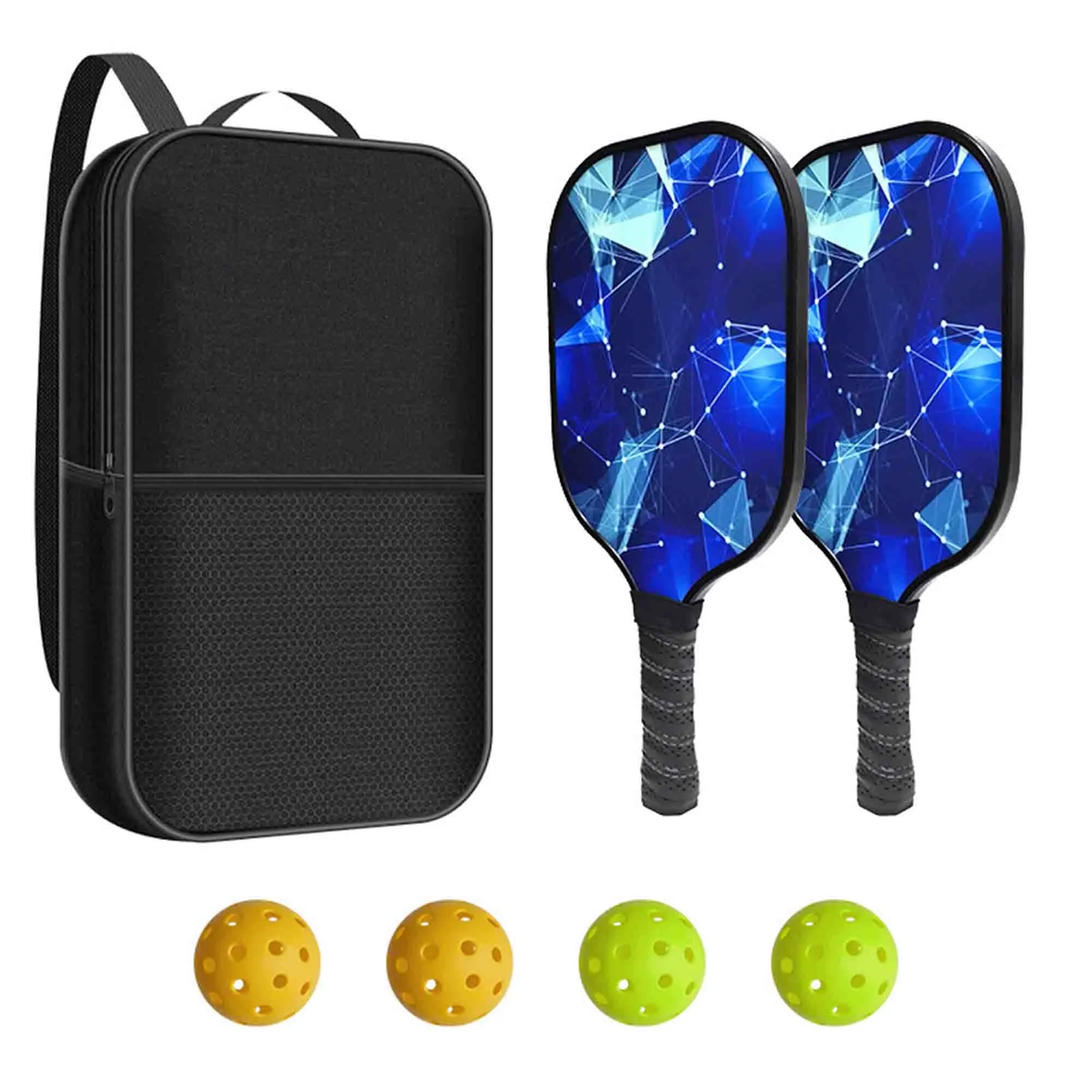 Premium Fiberglass Pickleball Set (2 rackets 4 balls 1 bag) 2
