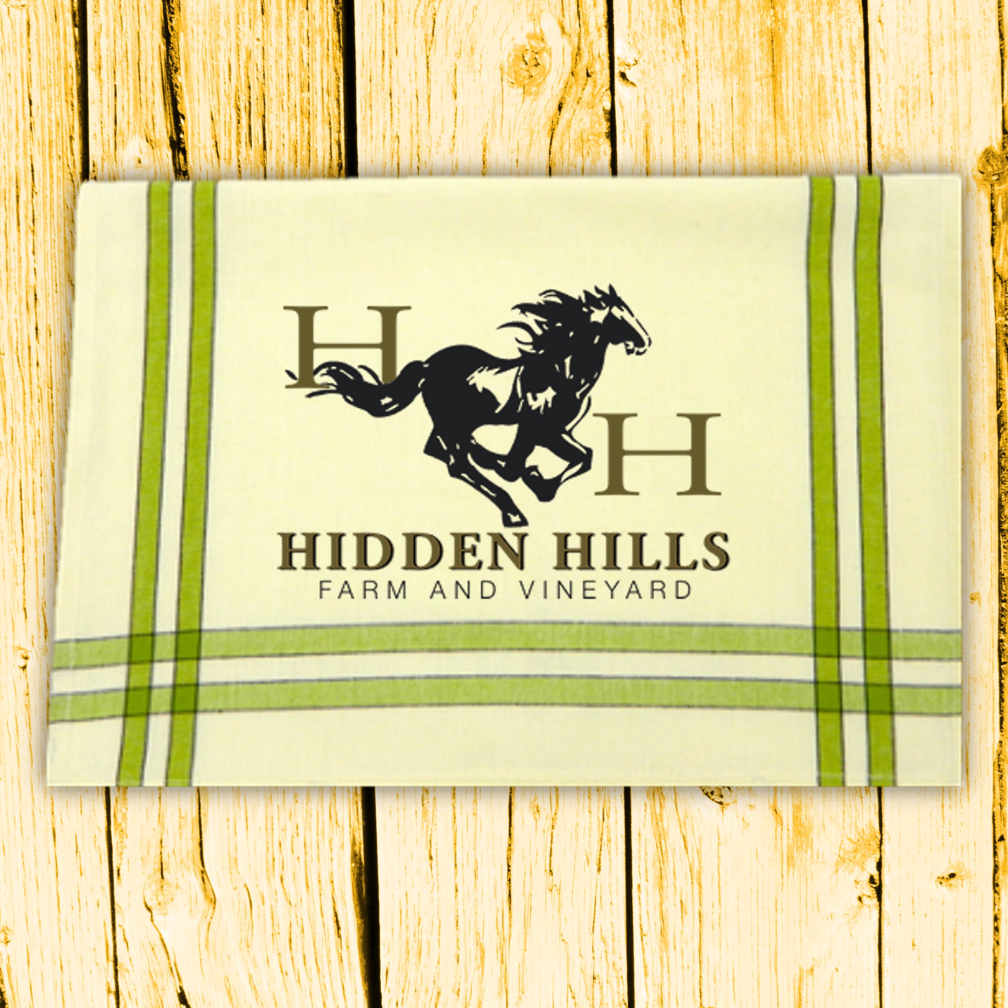 Lime/Black Double Stripe Kitchen Towel - 20"x28" 11