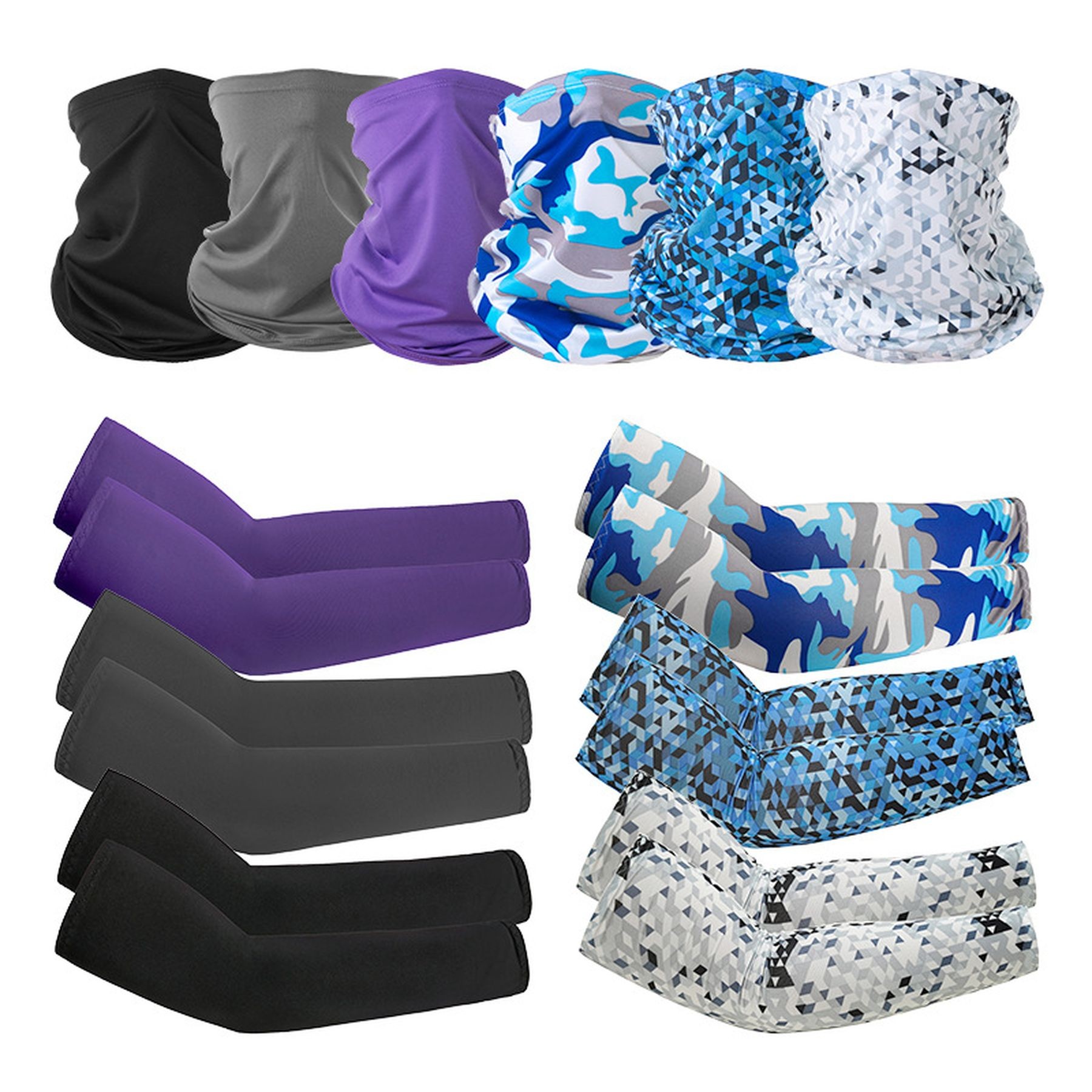 Neck Gaiter Balaclava Uv Sun Protection Arm Sleeves 9