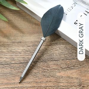 Short Tail Feather Metal Pen 11