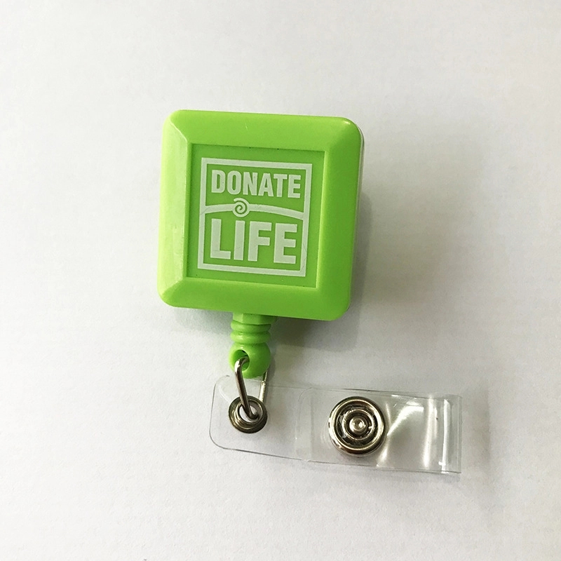 Square Badge Holder with Standard Clips 8