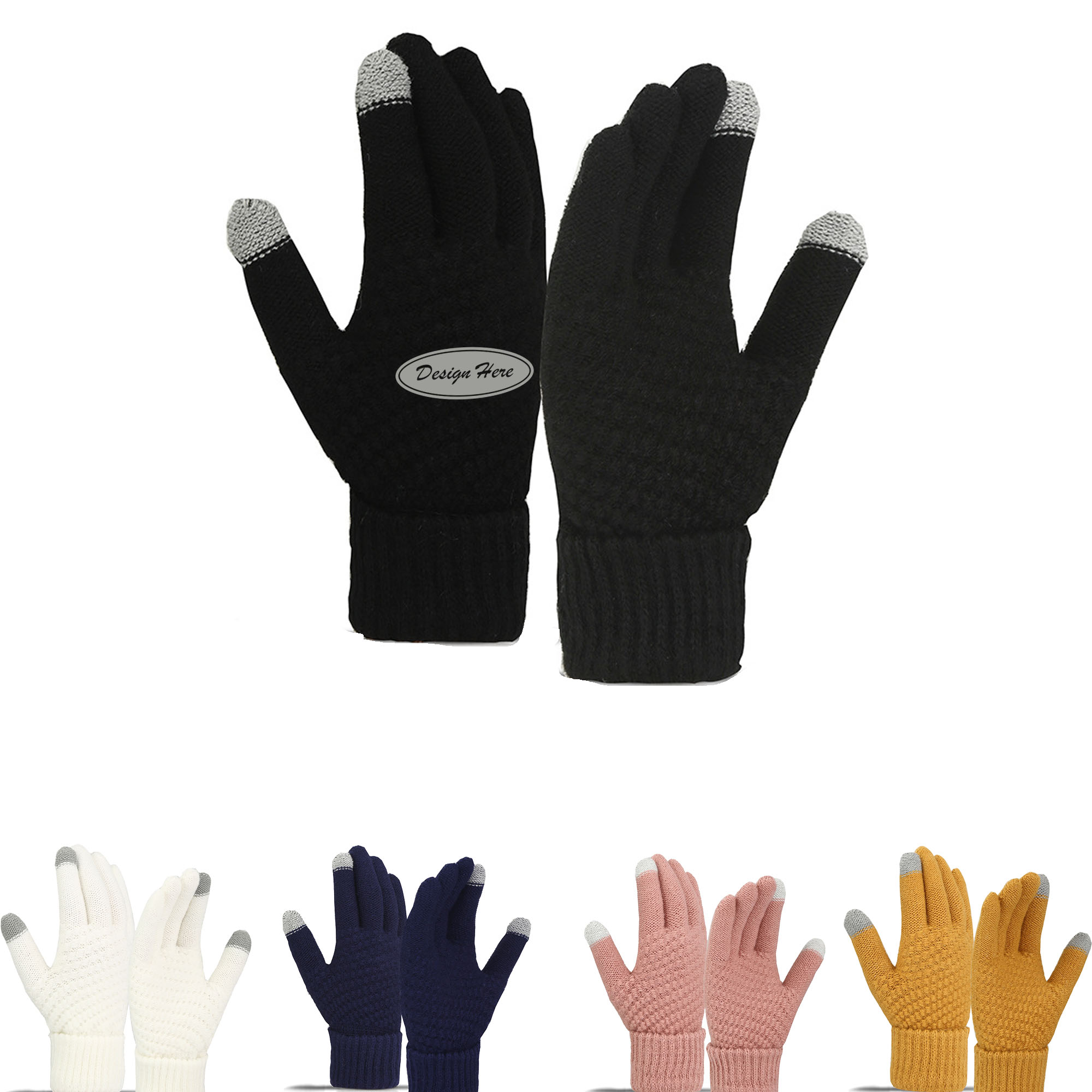Women's Thermal Knit Gloves, Fleece Lined for Winter Warmth 2