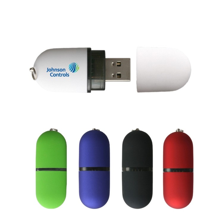 4GB Capsule USB Flash Drive w/Removable Cap 1