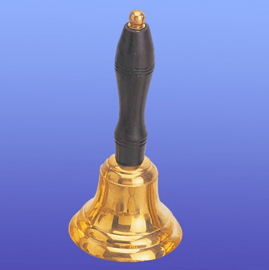 BRASS BELL/WOOD HANDLE
