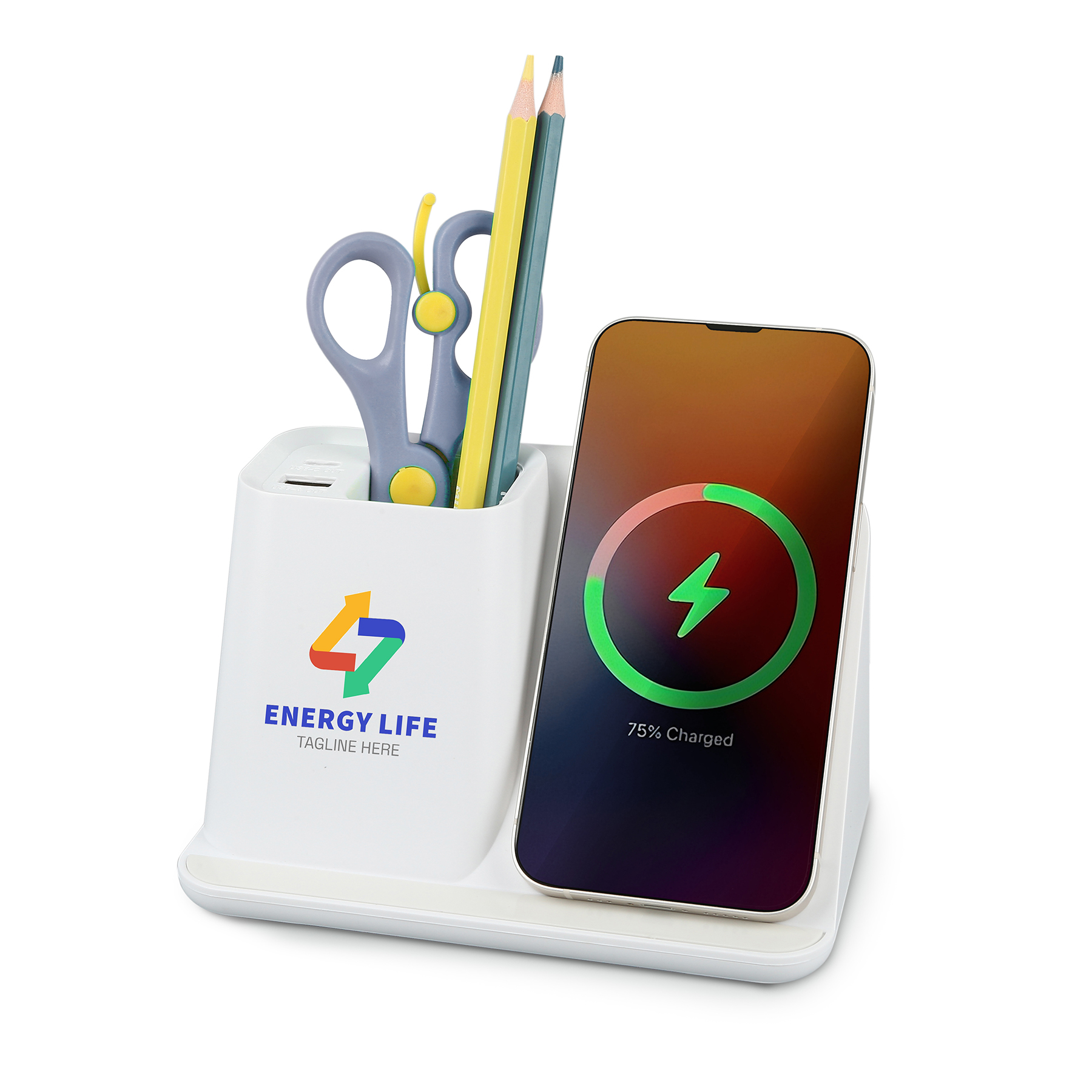 Multi-Function Wireless Charging Pen Holder 4