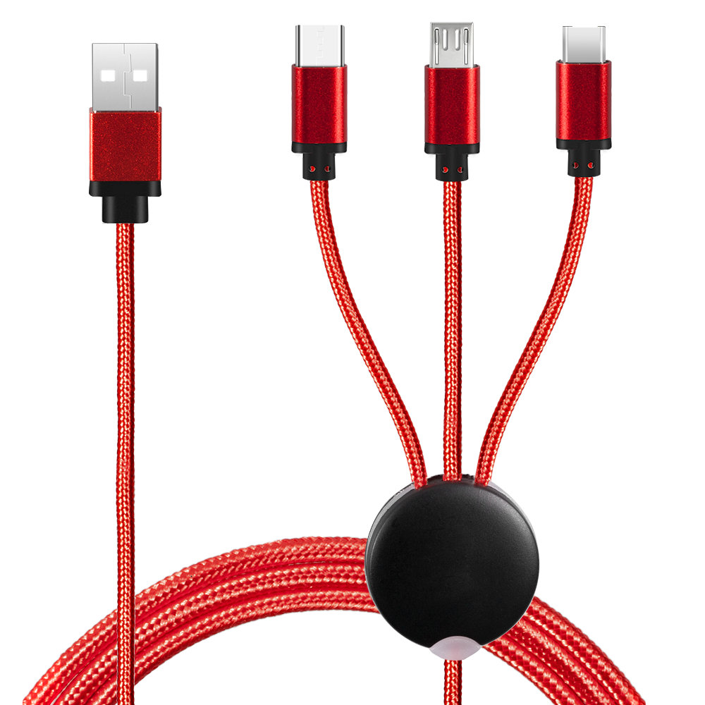Cherry Avenue 3 in1 Logo Light Up Charging Cable with iPhone & Android 2 - Simports 15