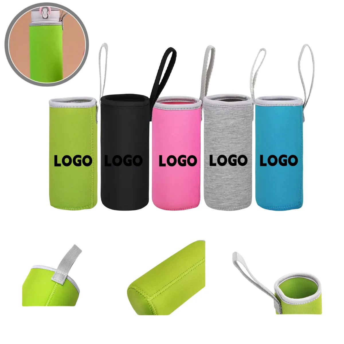 Neoprene Thermal Bottle Sleeve, custom can cooler with logo imprint 3