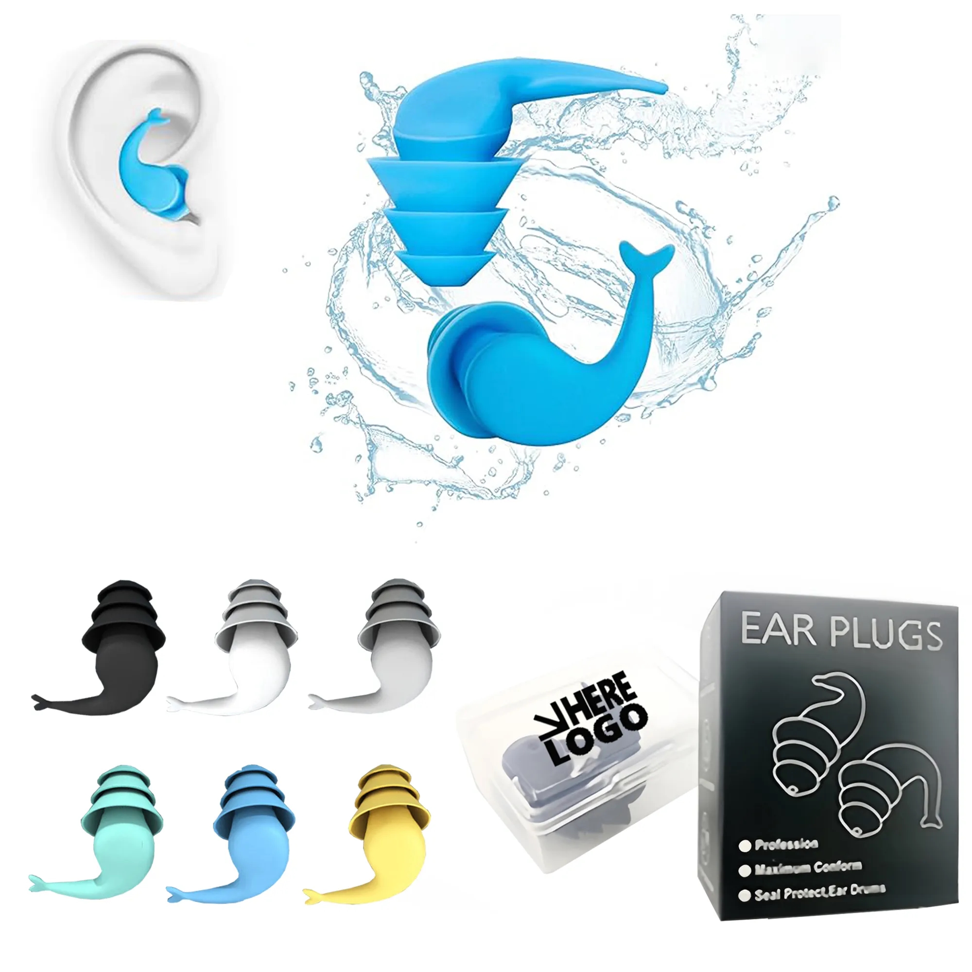 Silicone Noise Reduction Earplugs Three Layers 3