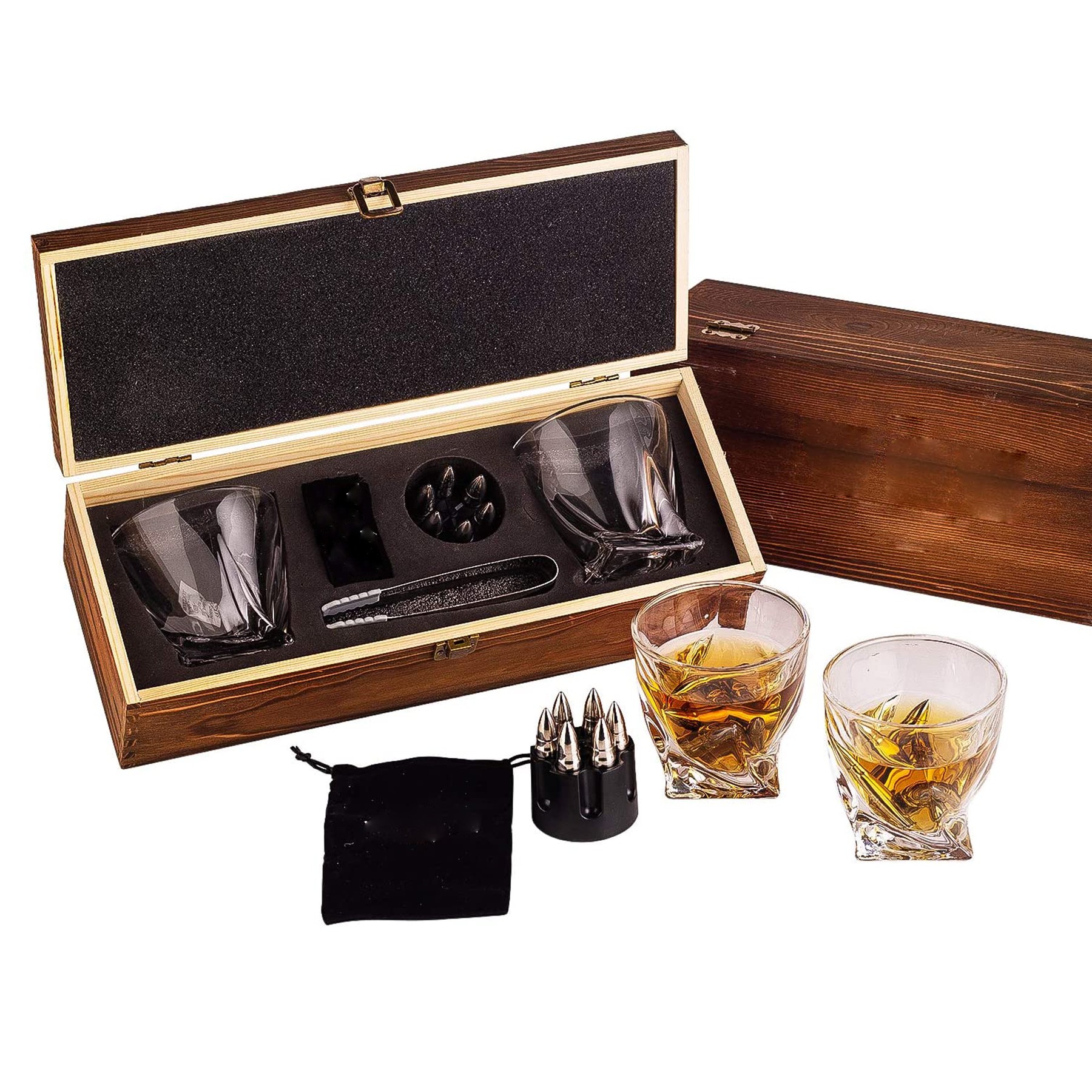 Whiskey Stones Gift Set for Men 2