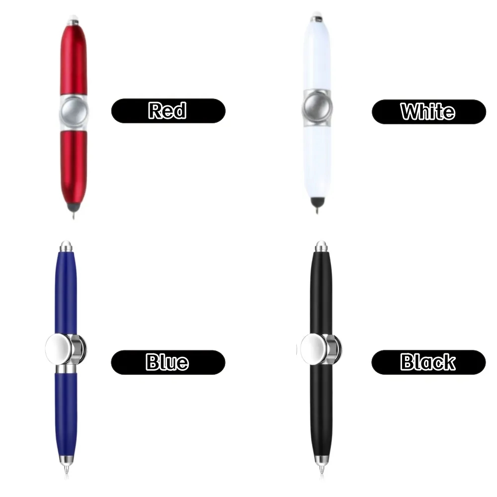 Metal Spinning Fidget Ballpoint Pen with LED Light 9