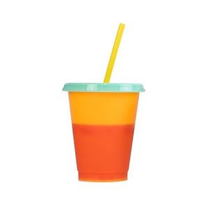 Handy 16oz Plastic Color Changing Cup With Straw 13