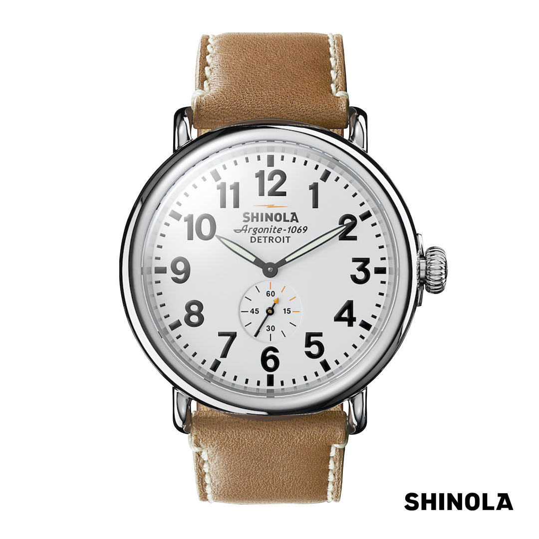 Shinola® Runwell Watch - White/Tan 5