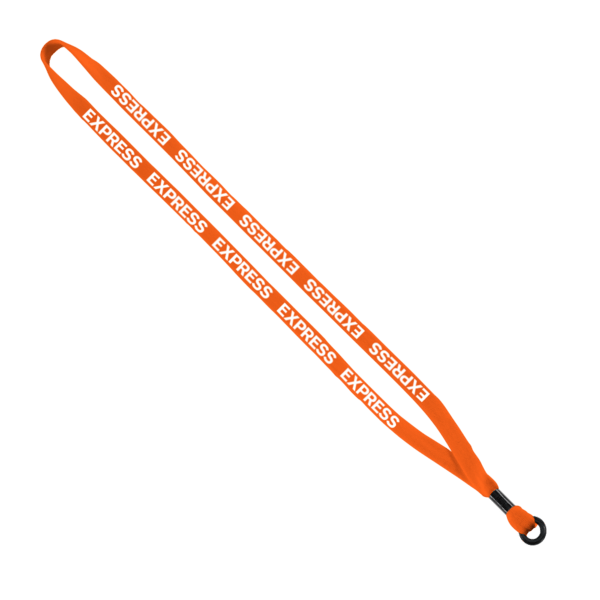 1/2" Cotton Lanyard with Metal Crimp & Split-Ring 68