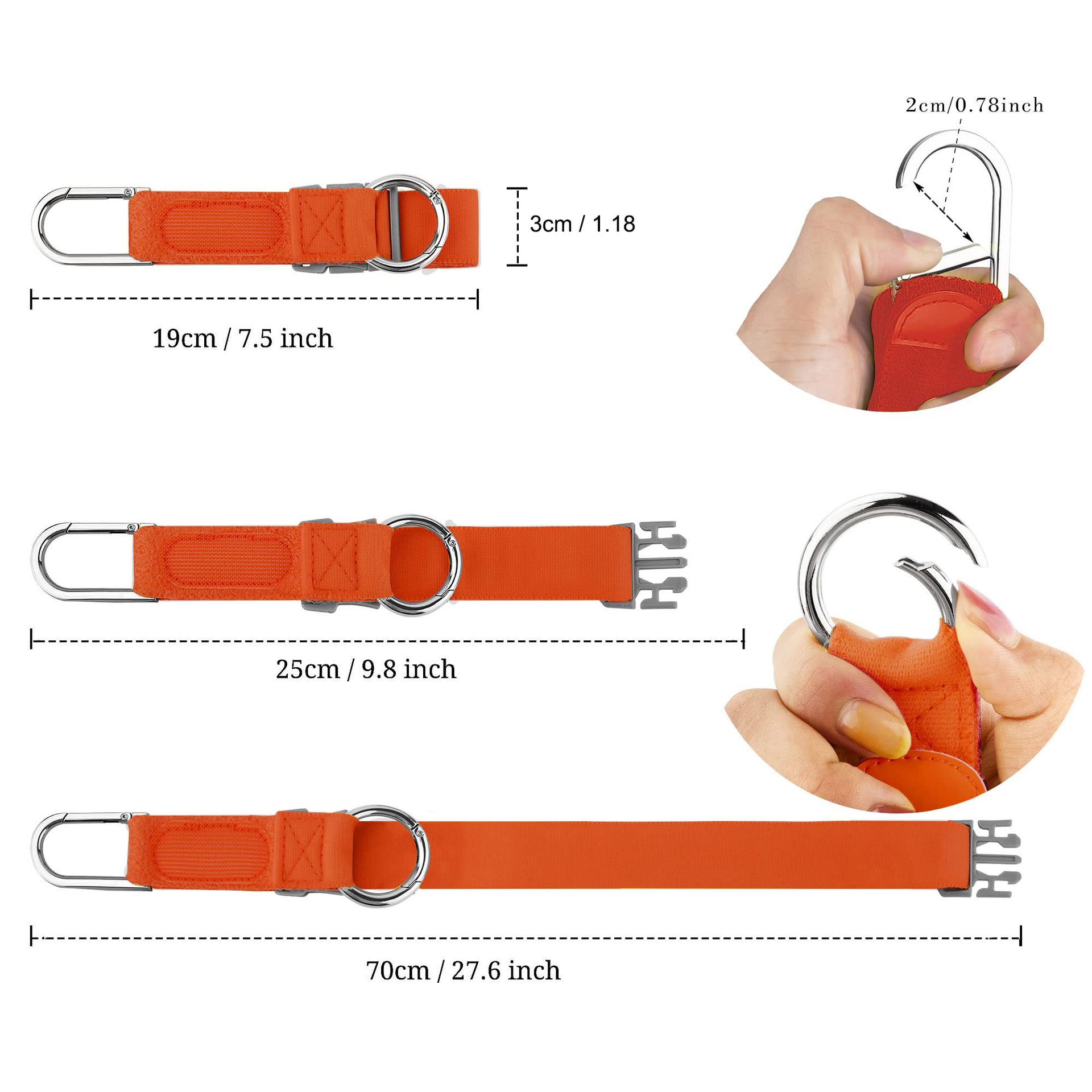 Elastic Jacket Gripper Travel Strap with D-Ring Hooks and Buckle 6