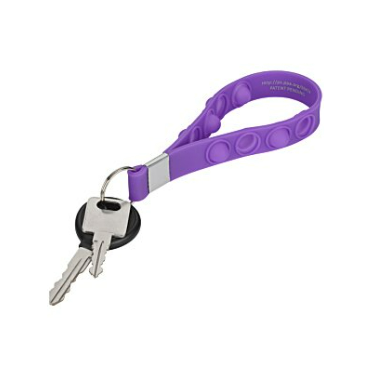 Heart Pattern Silicone Wristband Bracelet Keychain Custom 5