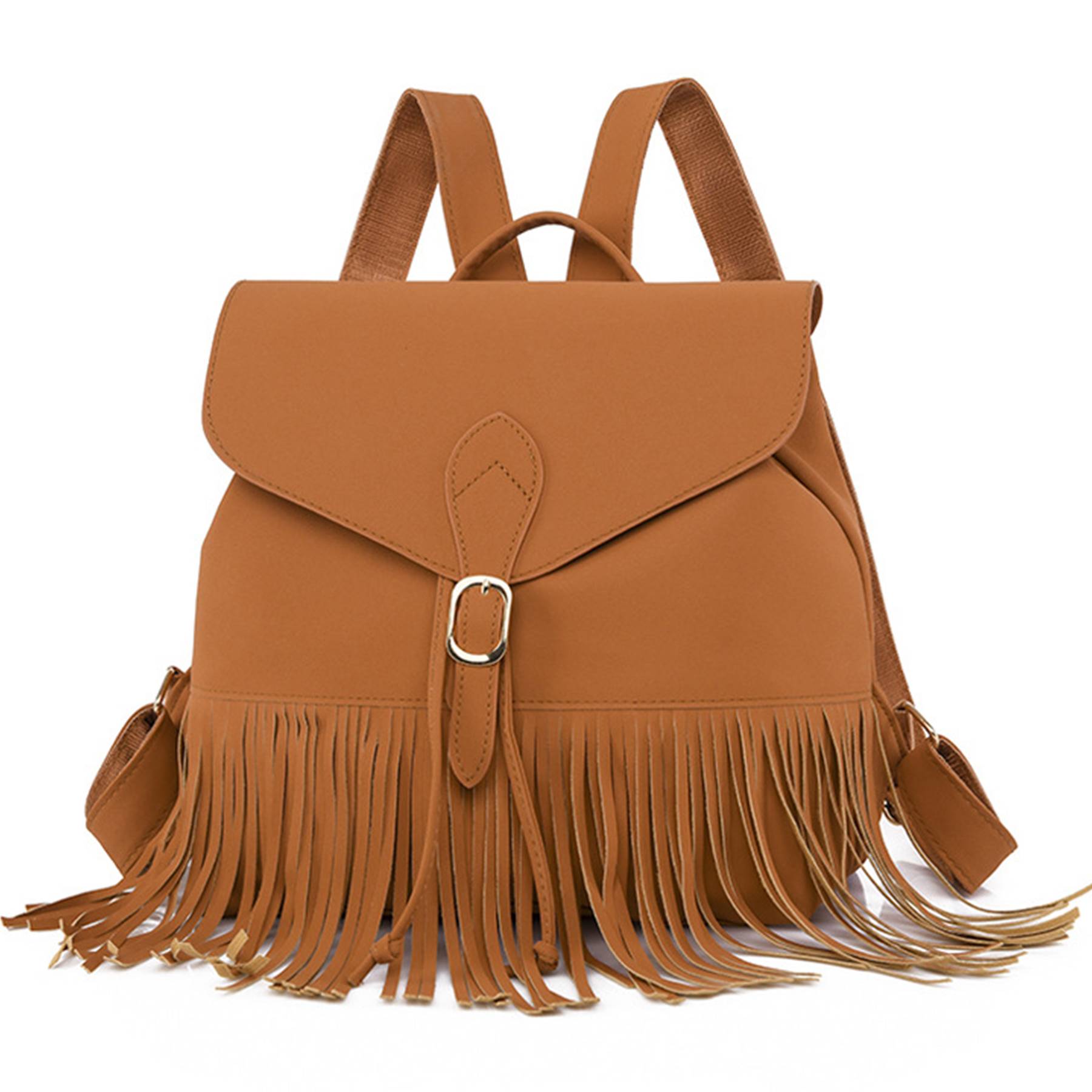 Tassel PU Leather Backpack for Women 2