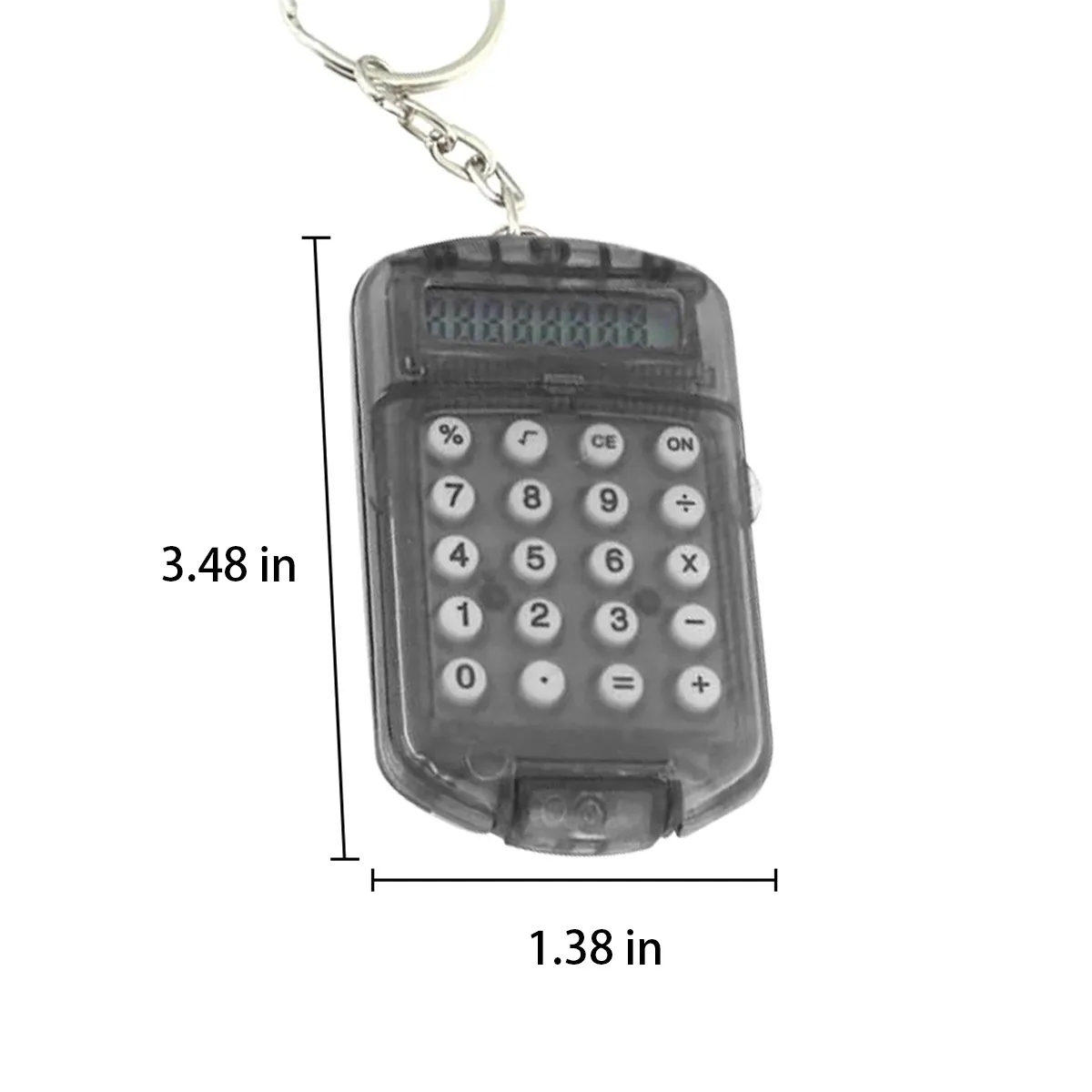 Portable Mini Pocket Electronic Calculator Key Ring Keychain 6