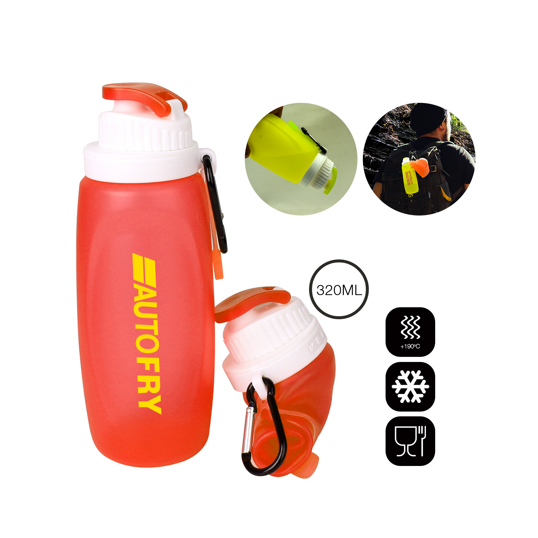 H2O Collapsible Water Bottle Small (11 Oz.) 9