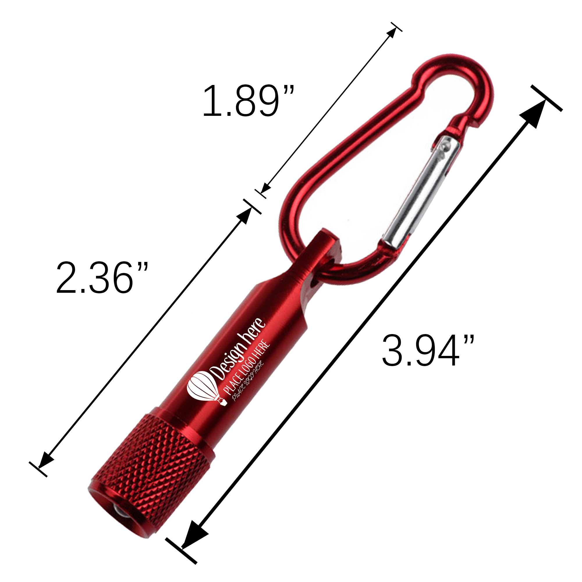 Mini LED Flashlight Keychain with Carabiner 2
