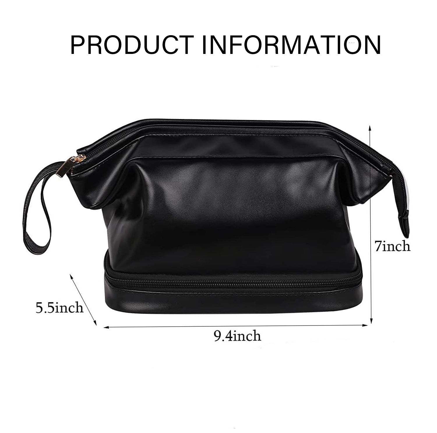 PU Leather Zipper Makeup Bag 5