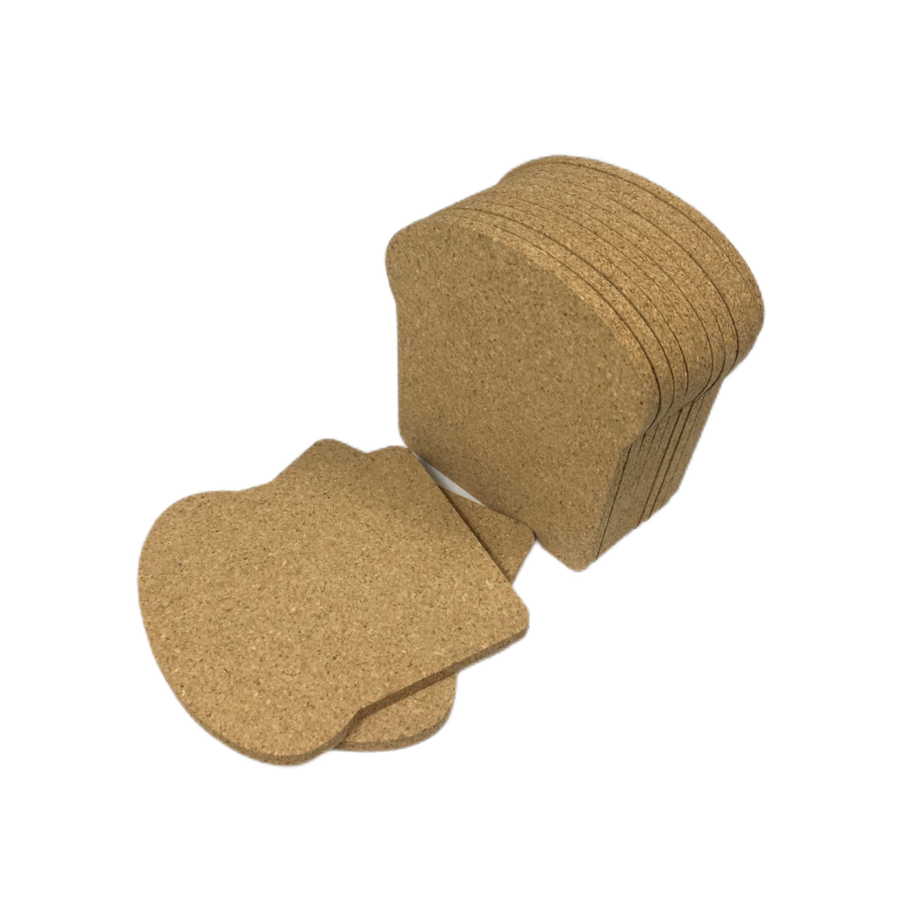 Toast Shape Cork Coaster 2