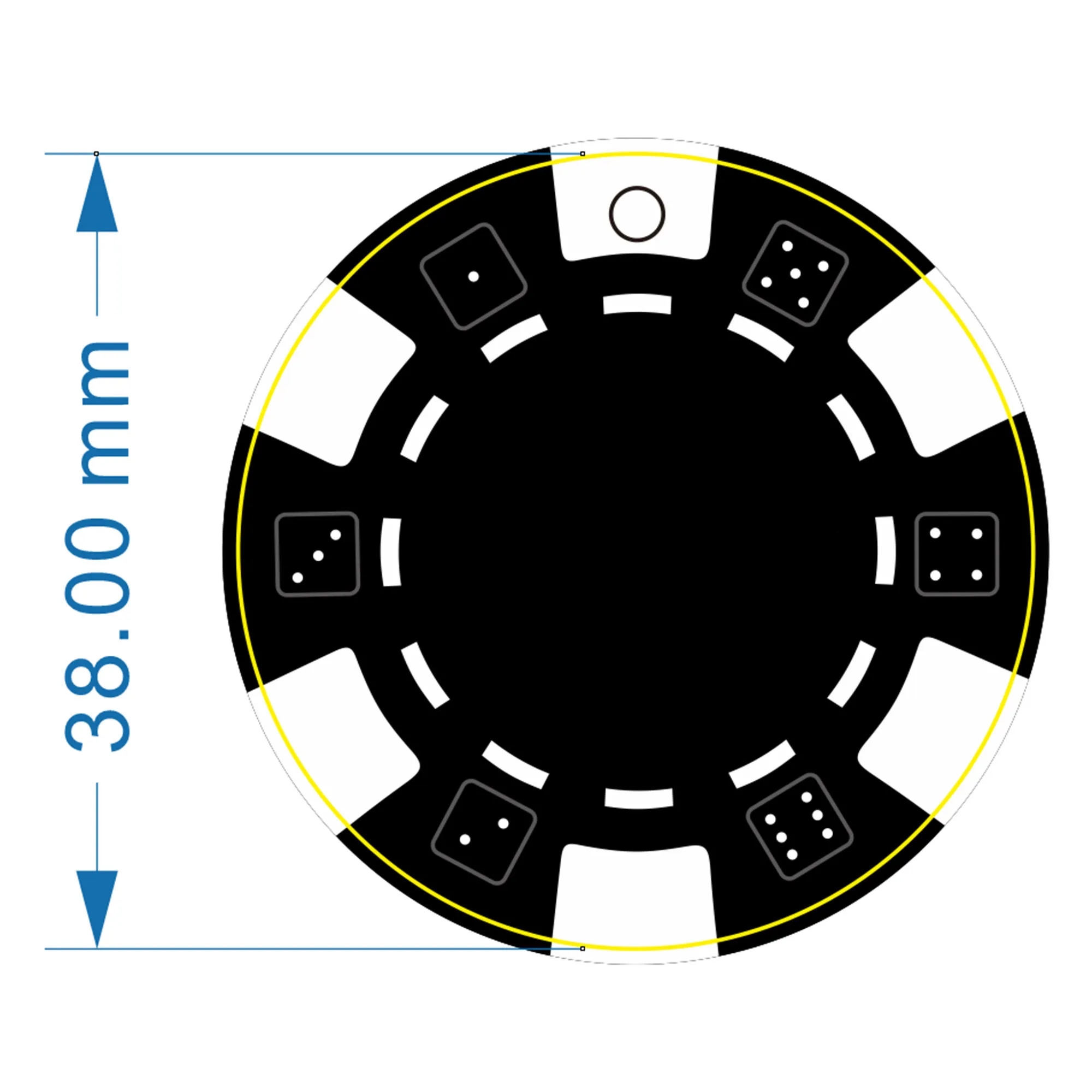 Full-color Poker Chip Keychain 2