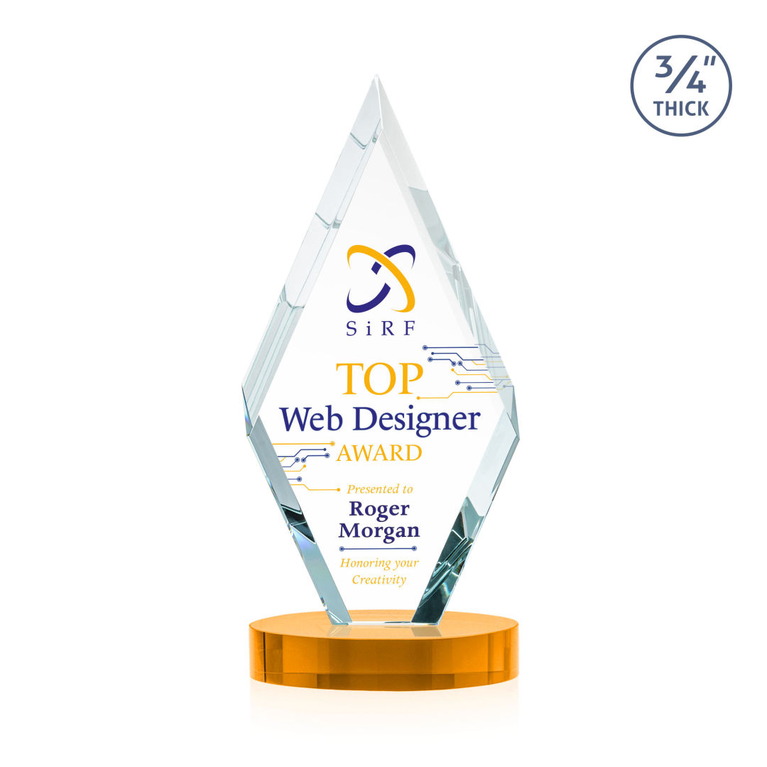 Richmond VividPrint™ Award on Alberton Base - Amber 4