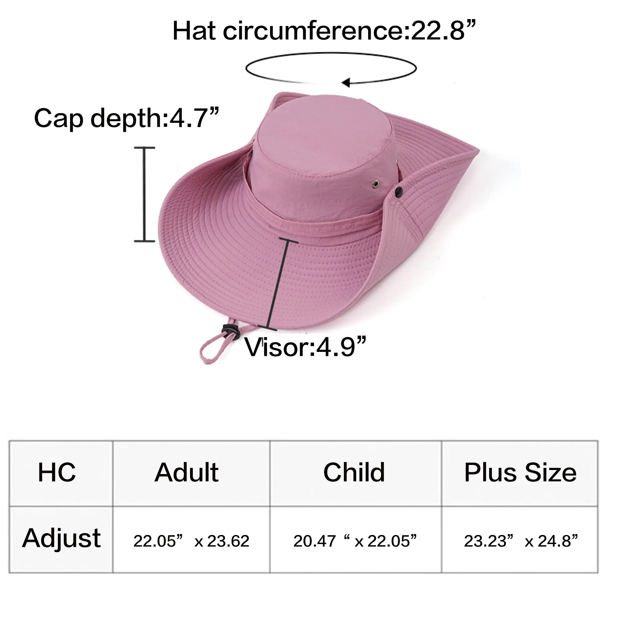 Quick Dry Waterproof Wide Brimmed Sun Hat 9