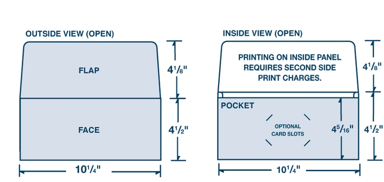 Digital Print Wallet-Style Folders - Custom Design Full Color Print 2