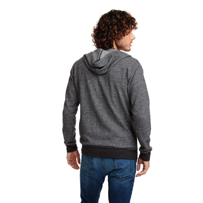 Next Level Apparel Adult Pacifica Denim Fleece Full-Zip Hooded Sweatshirt, custom hoodie or sweatshirt with logo imprint 4