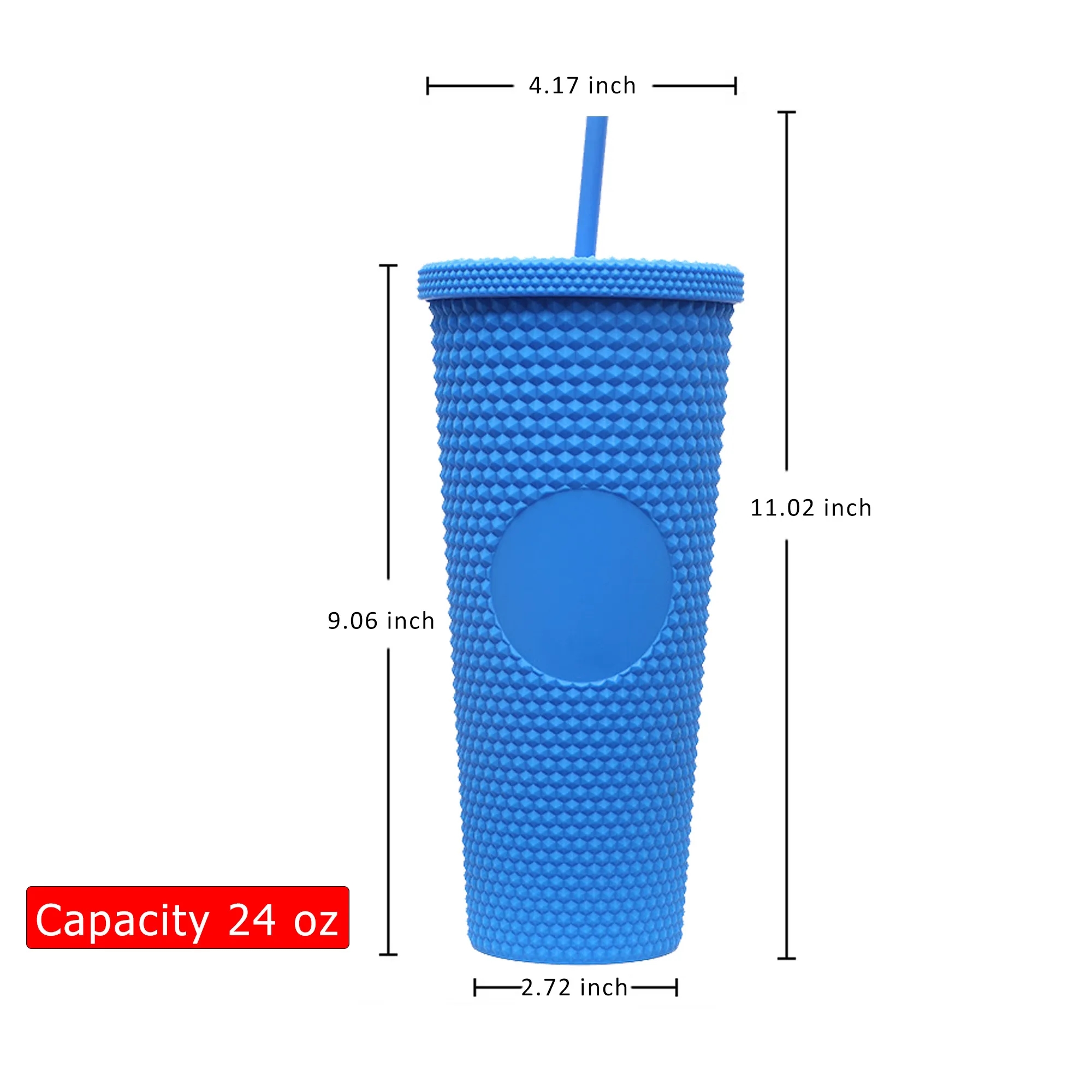 24 Oz Studded Reusable Plastic Cup 2