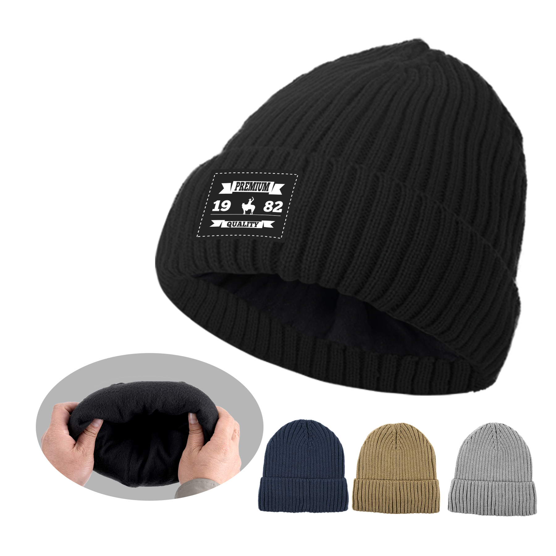 Winter Ribbed Cuffed Knit Beanie 13