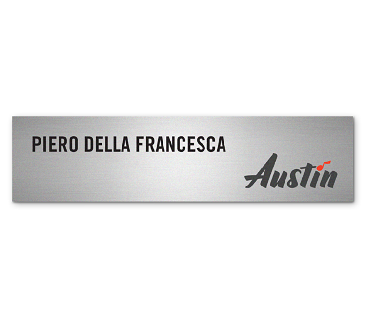 The Olympic UV Printed and engraved name plate on 2-plyplastic 2"x8" 5